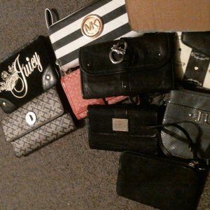 designer wallet lot michael kors, juicy couture, coach